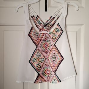 Patterned Strappy Crop Top (S)